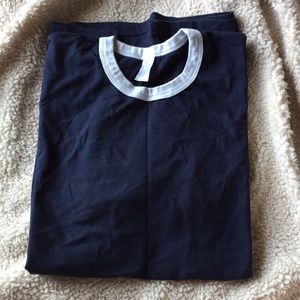 Navy and white shirt